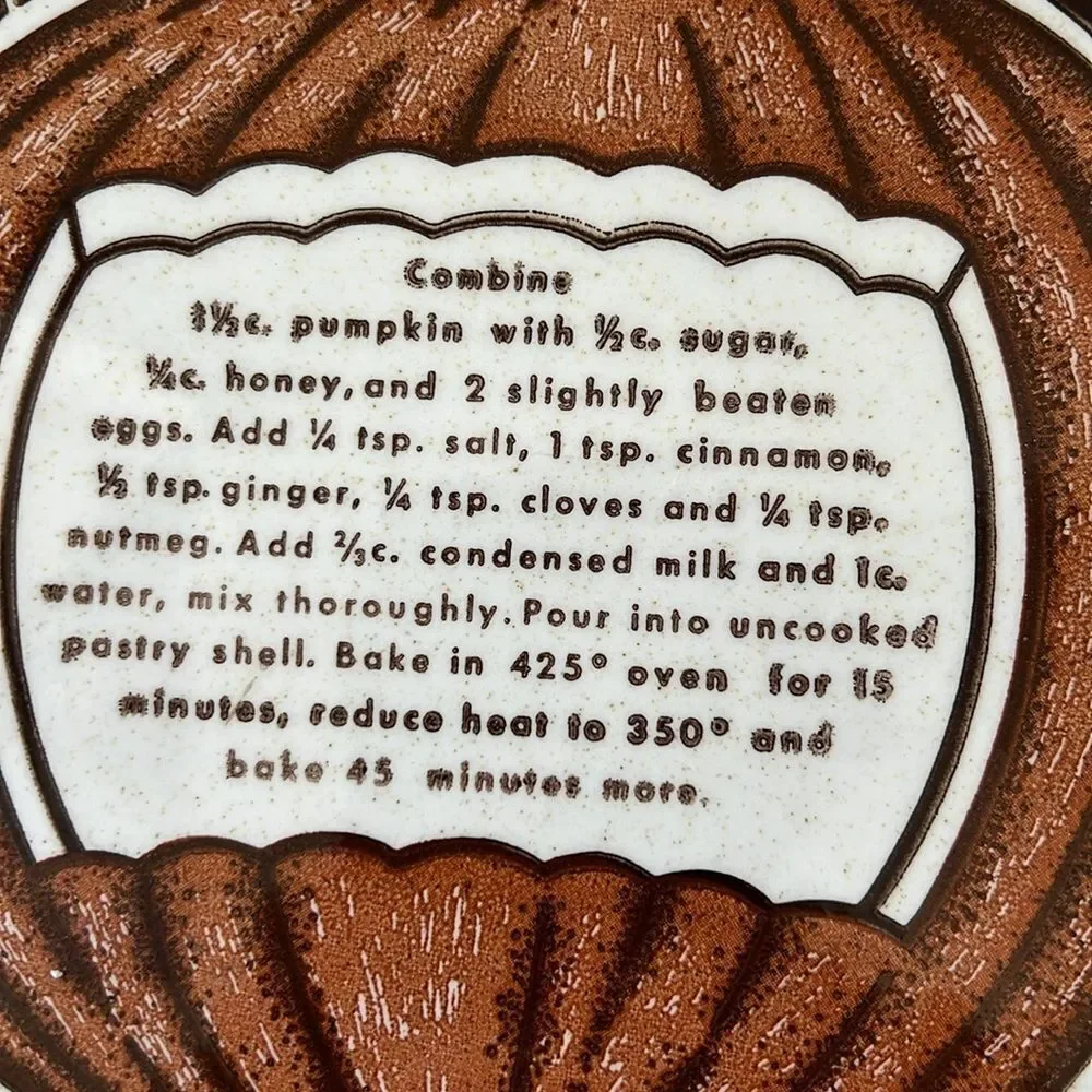 Pumpkin Pie Harvest Recipe Pie Plate Blend Stir Bake White Holiday Christmas